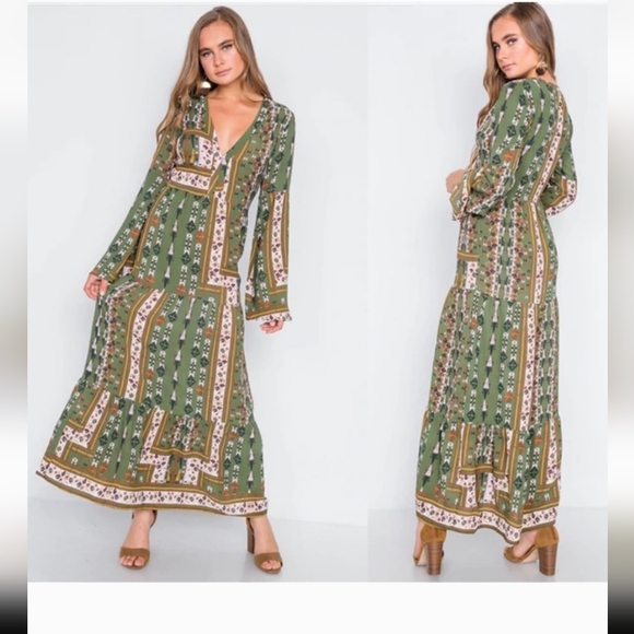 New Altar'd State‎ Floral Boho Maxi Medium - Picture 8 of 8